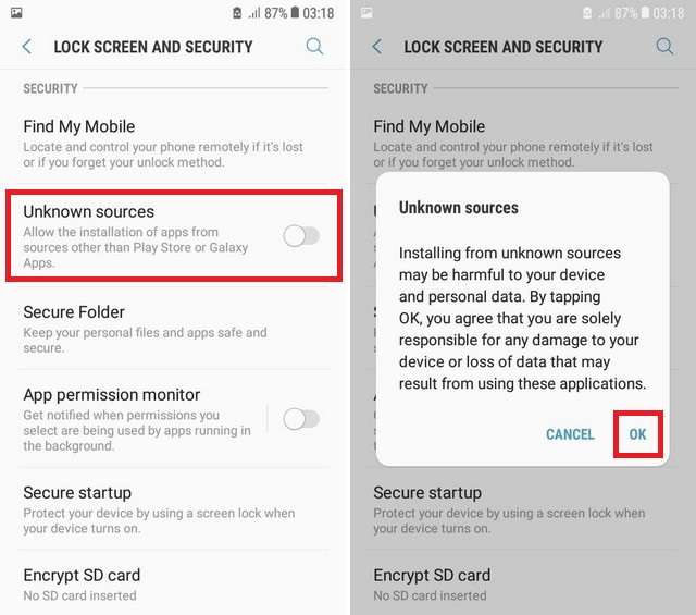 Como instalar o Android - Fontes desconhecidas